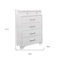 59" White Solid Wood Mirrored Nine Drawer