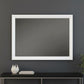 34" White Wood Framed Accent Mirror