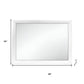 34" White Wood Framed Accent Mirror