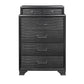 59" Gray Solid Wood Nine Drawer Double Dresser