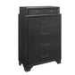 59" Gray Solid Wood Nine Drawer Double Dresser