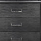 59" Gray Solid Wood Nine Drawer Double Dresser