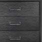 59" Gray Solid Wood Nine Drawer Double Dresser