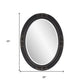33" Black Ornate Oval Wood Framed Accent Mirror