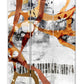 72" Black And White Canvas Folding Three Panel Screen Room Divider
