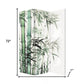 72" Green And White Canvas Folding Three Panel Screen Room Divider