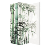 Three Panel Reversible Bamboo Art Room Divider Screen