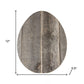 12" X 9" Gray Reclaimed Wood Egg Shaped Wall Decor