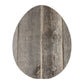 12" X 9" Gray Reclaimed Wood Egg Shaped Wall Decor