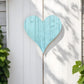 12" Turquoise Reclaimed Wood Heart Wall Decor