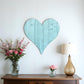 12" Turquoise Reclaimed Wood Heart Wall Decor