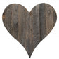 12" Weathered Gray Reclaimed Wood Heart Wall Decor