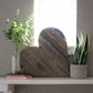 12" Weathered Gray Reclaimed Wood Heart Wall Decor