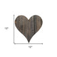 12" Weathered Gray Reclaimed Wood Heart Wall Decor