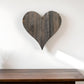 12" Weathered Gray Reclaimed Wood Heart Wall Decor