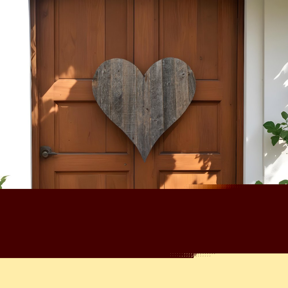12" Weathered Gray Reclaimed Wood Heart Wall Decor