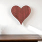 12" Rustic Red Reclaimed Wood Heart Wall Decor