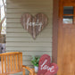 12" Rustic Red Reclaimed Wood Heart Wall Decor