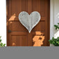 12" Whitewash Reclaimed Wood Heart Wall Decor