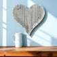 12" Whitewash Reclaimed Wood Heart Wall Decor