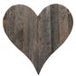 18" Weathered Gray Reclaimed Wood Heart Wall Decor
