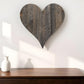 18" Weathered Gray Reclaimed Wood Heart Wall Decor