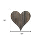 18" Weathered Gray Reclaimed Wood Heart Wall Decor