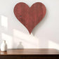 18" Rustic Red Reclaimed Wood Heart Wall Decor