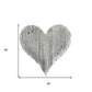 18" Whitewash Reclaimed Wood Heart Wall Decor