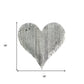 18" Whitewash Reclaimed Wood Heart Wall Decor