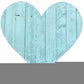 18" Turquoise Reclaimed Wood Heart Wall Decor