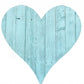 18" Turquoise Reclaimed Wood Heart Wall Decor