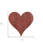 24" Red Reclaimed Wood Heart Wall Decor