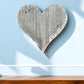 24" Whitewash Reclaimed Wood Heart Wall Decor