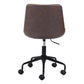 Brown and Black Adjustable Swivel Faux Leather Rolling Office Chair