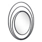 32" Black Oval Steel Framed Accent Mirror