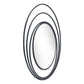 32" Black Oval Steel Framed Accent Mirror