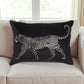 Black Leopard Lumbar Pillow