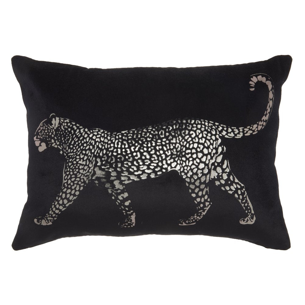 Black Leopard Lumbar Pillow