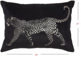 Black Leopard Lumbar Pillow