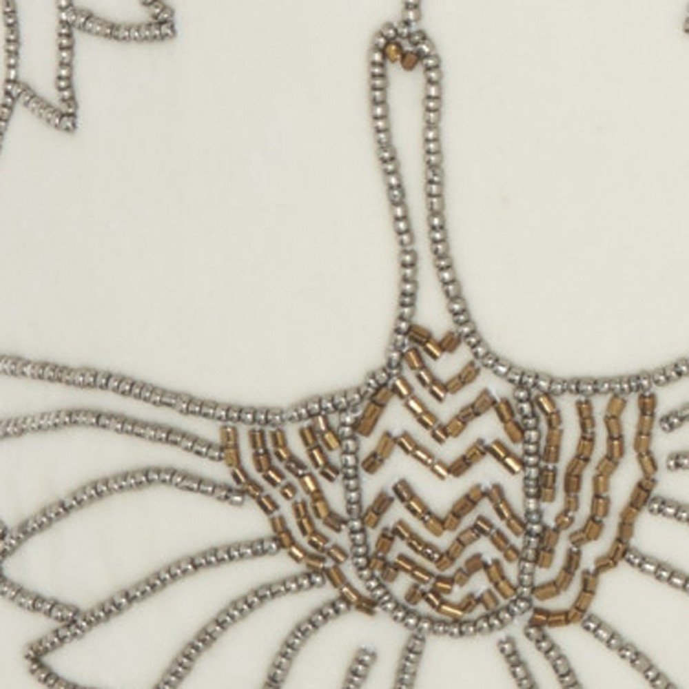 12" X 20" Ivory Cotton Throw Pillow