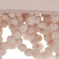 14" X 20" Pale Pink Shaggy Beads Lumbar Throw Pillow
