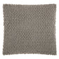 20" Light Gray Cotton Blend Curly Loops Throw Pillow