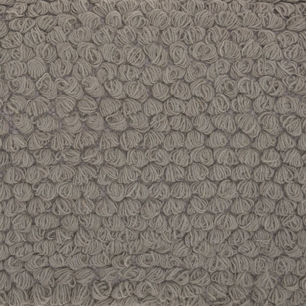 20" Light Gray Cotton Blend Curly Loops Throw Pillow