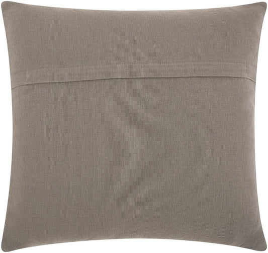 20" Light Gray Cotton Blend Curly Loops Throw Pillow