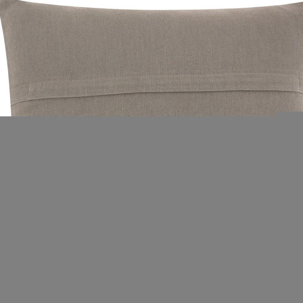 20" Light Gray Cotton Blend Curly Loops Throw Pillow