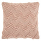 Boho Mauve Rose Textural Chevron Throw Pillow