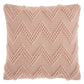 Boho Mauve Rose Textural Chevron Throw Pillow