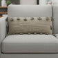13" X 33" Gray Polyester Blend Throw Pillow With Tassels