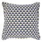 Indigo And Ivory Triangle Design Throw Pillow